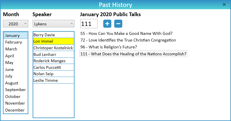 New World Scheduler Schedule Public Talks Local Enter Public Talk History