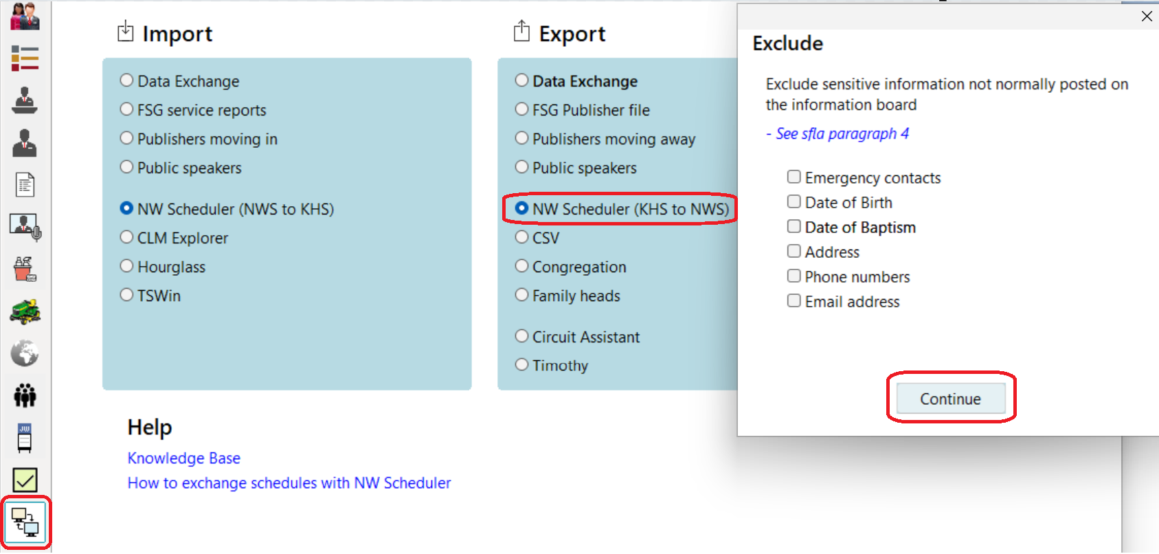 NW Scheduler Import from KHS to NWS New World Scheduler