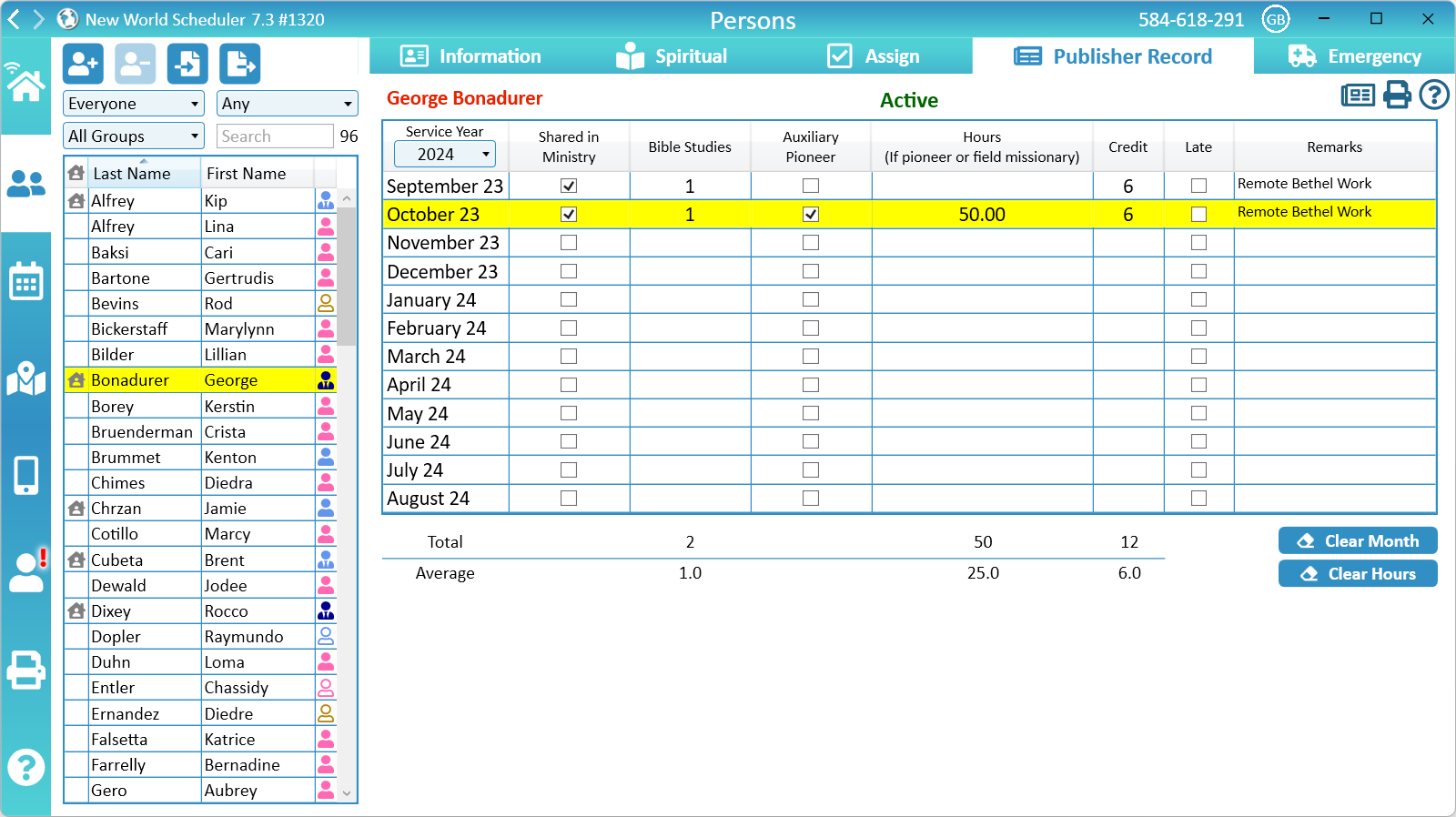 NW Scheduler Persons Person Publisher Report New New World Scheduler