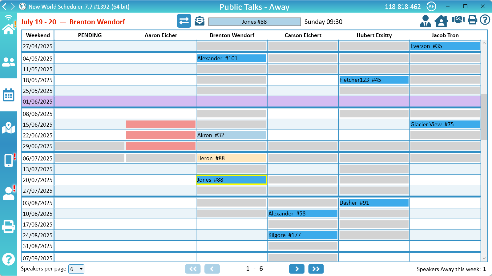 NW Scheduler Schedule Public Talks Away New World Scheduler