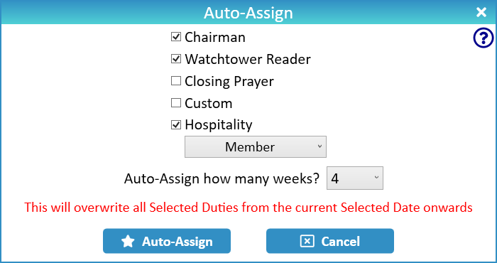 New World Scheduler Schedule Public Talks Auto-Assign