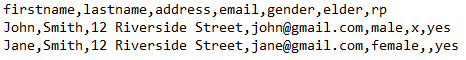 New World Scheduler Import Congregation from CSV file Sample