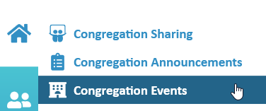 New World Scheduler Congregation Events Circuit Overseer visit Circuit Assembly Memorial Menu