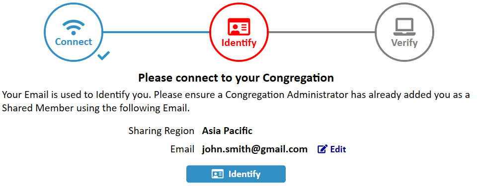 New World Scheduler Congregation Congregation Sharing Identify