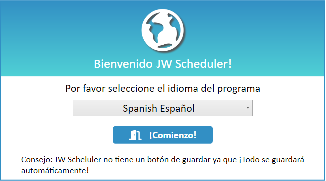 New World Scheduler Welcome Spanish