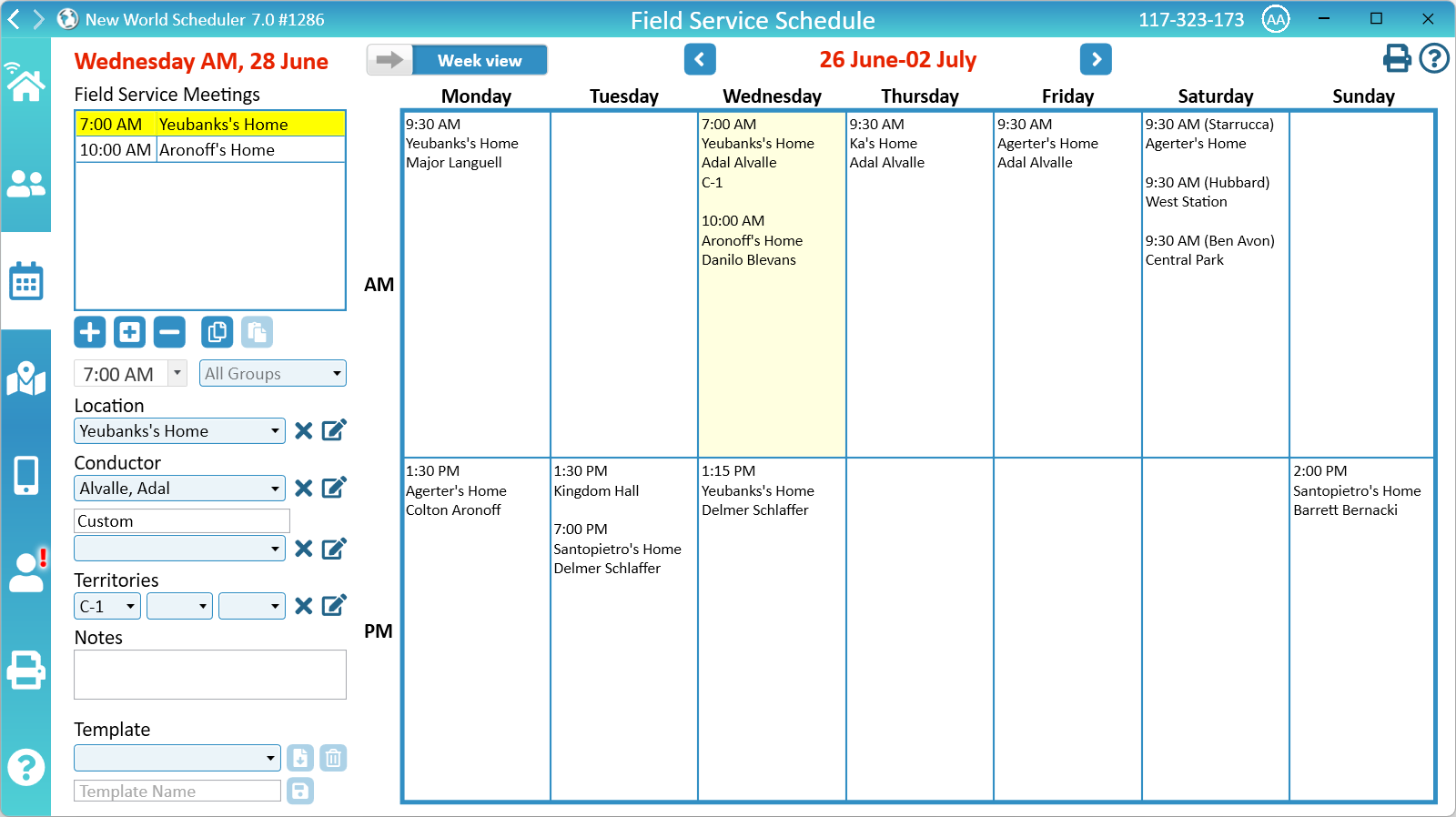 NW Scheduler Schedule Field Service Week New World Scheduler