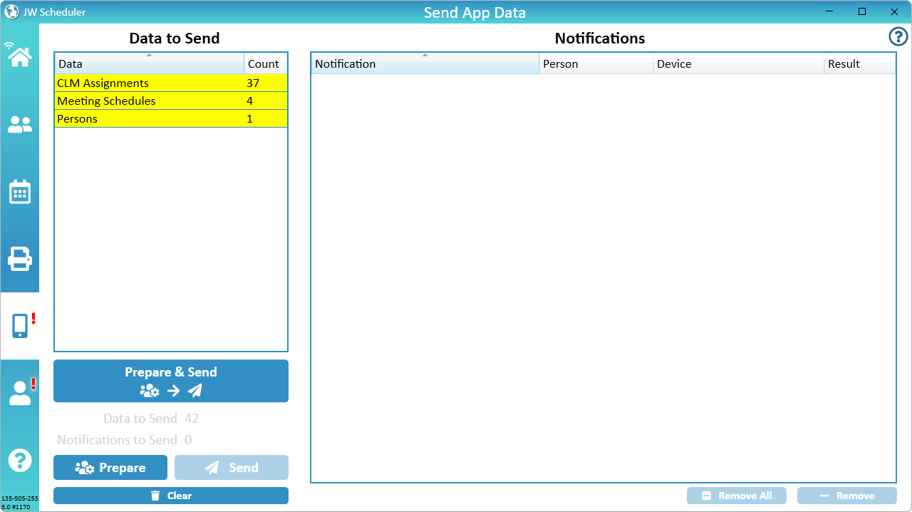 New World Scheduler JWS Publisher app Apple iOS Google Android mobile JW app Send App Data and Notifications