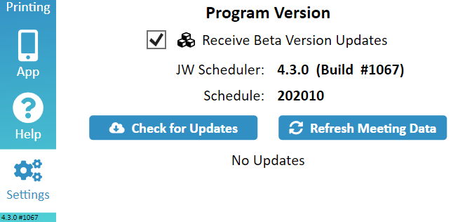 New World Scheduler Settings Beta Version Updates