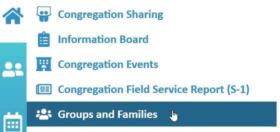 NW Scheduler Congregation Field Service Groups and Families Menu New World Scheduler