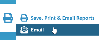 New World Scheduler Printing and Email Email menu