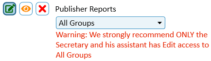 NWS Desktop Congregation Sharing Shared Persons Publisher Reports User Access New World Scheduler