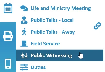 New World Scheduler Schedule Public Witnessing Carts Menu Public Witnessing