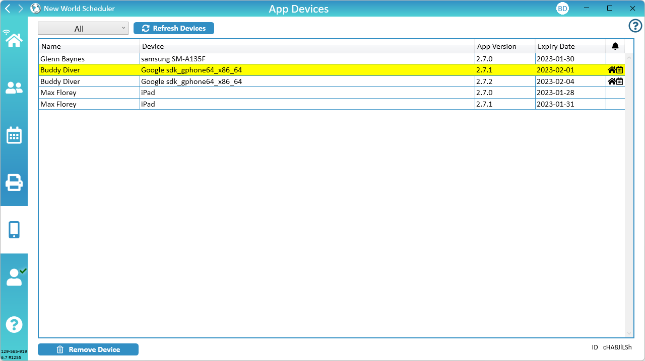 NW Scheduler NW Publisher app App Devices