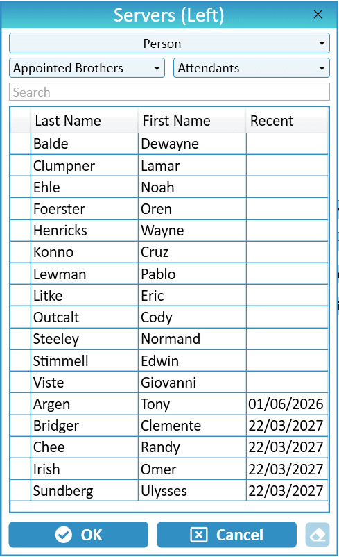 NWS Desktop Schedule Memorial Select Role New World Scheduler